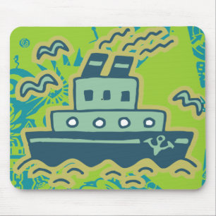 Anchors Away Tugboat Tshirts and GIfts Mouse Pad