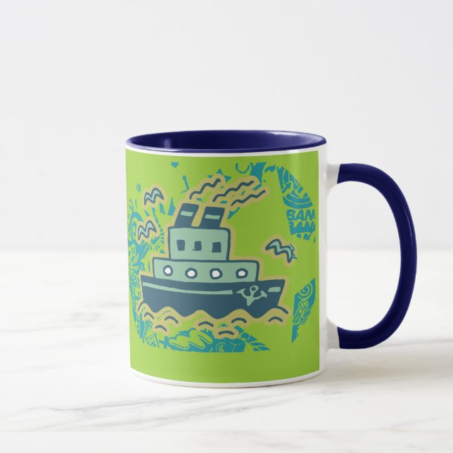 Anchors Away Tugboat Tshirts and GIfts Mug (Right)