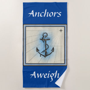 Anchors Aweigh Beach Towel