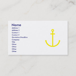 Anchors Aweigh Business Card