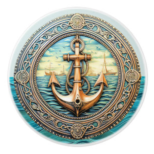 Anchors Aweigh Ceramic Knob
