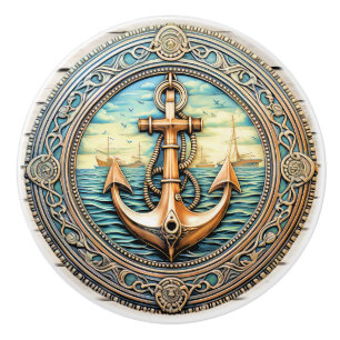 Anchors Aweigh Ceramic Knob