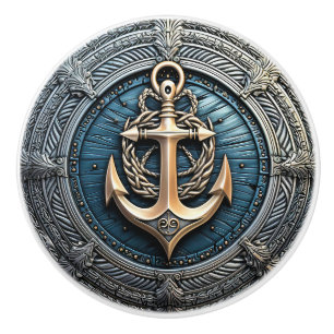Anchors Aweigh Ceramic Knob
