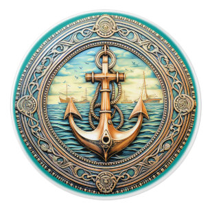 Anchors Aweigh Ceramic Knob