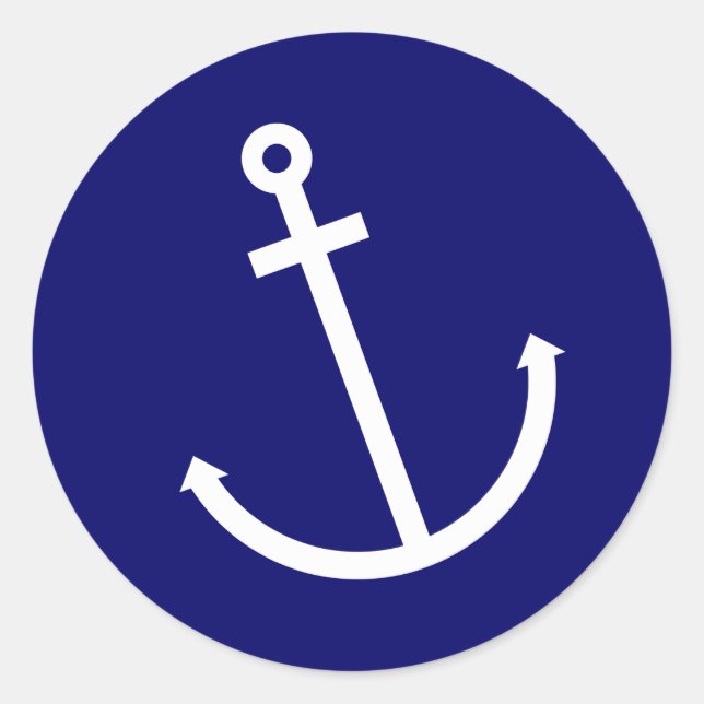 Anchors Aweigh Classic Round Sticker (Front)