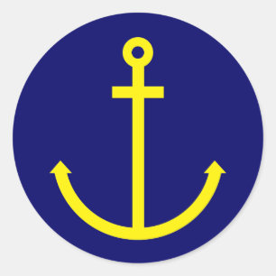 Anchors Aweigh Classic Round Sticker