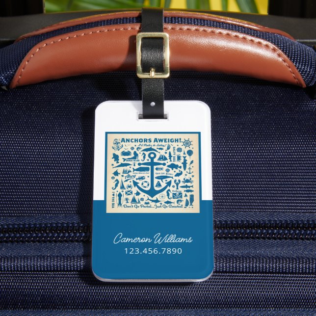 Anchors Aweigh! Luggage Tag (Front Insitu 2)