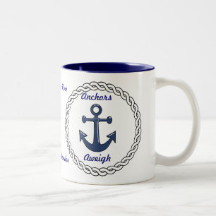 Anchors Aweigh Personalised Mug