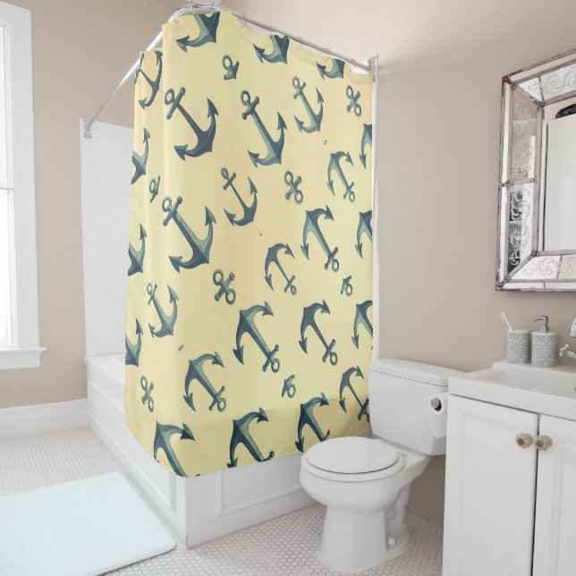 Anchors Aweigh Shower Curtain (In Situ)