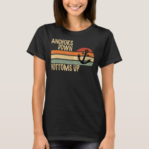 Anchors Down Bottoms Up Mens Drinking Boating T-Shirt
