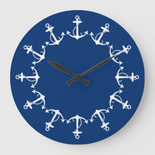 Anchors Large Clock
