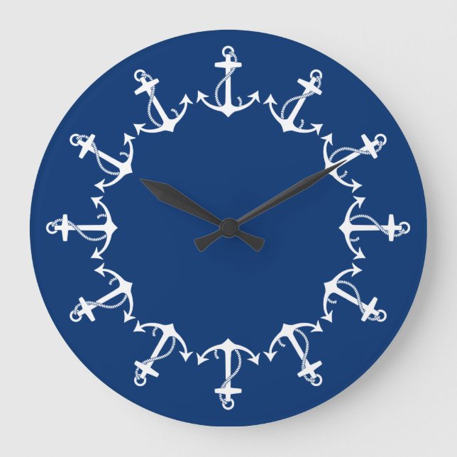 Anchors Large Clock (Front)