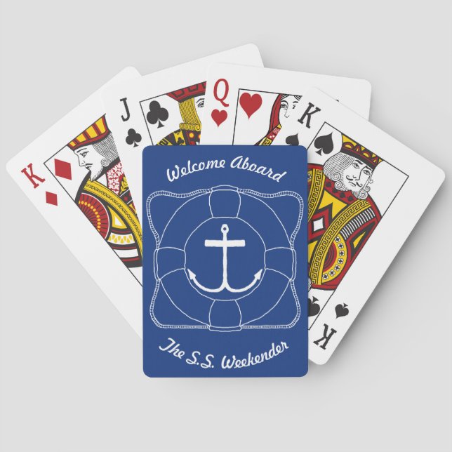 Anchors & Life Saver Playing Cards (Lite Print) (Back)