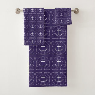 Anchors & Life Saver Towel Set (Lite Print)