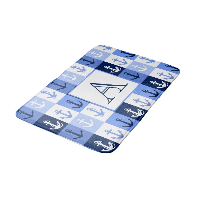Anchors  monogram bath mat (Angled)