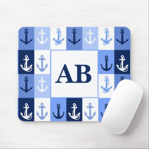 Anchors monogram mouse pad