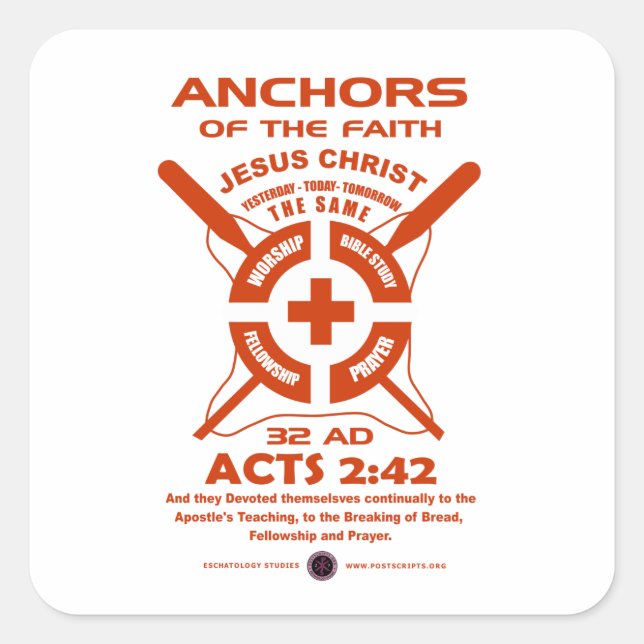 Anchors of the Faith Square Sticker (Front)