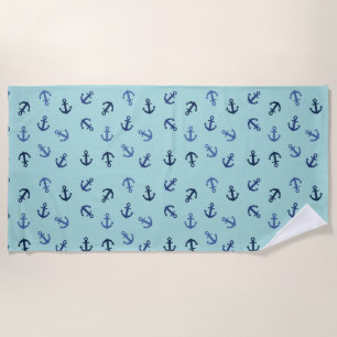 Anchors Summer Beach Towel