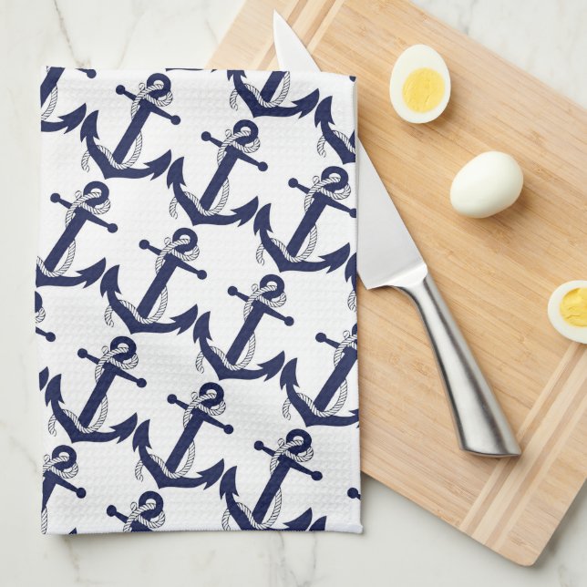 Anchors Tea Towel (Quarter Fold)