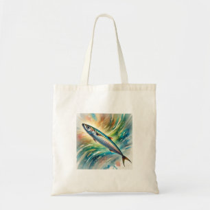 Anchovy in Serene Waters 200824AREF126 - Watercolo Tote Bag
