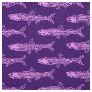 Anchovy Pattern - Light Violet and Deep Purple Fabric