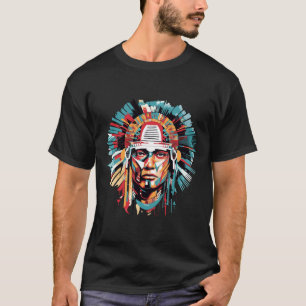 Ancien Aztec Warrior Mystical Abstract T-Shirt