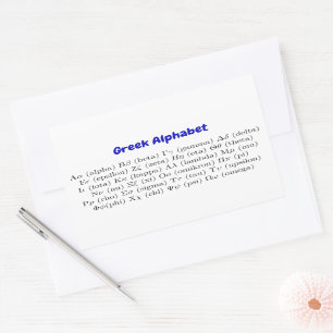 Ancient 24 Greece Letters   Greek Alphabet  Rectangular Sticker