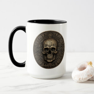 Ancient 3D Skull Coin Mug