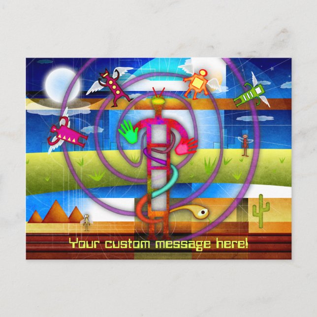 Ancient Alien Astronaut Angel Postcard (Front)