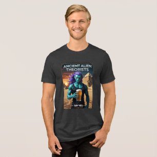Ancient Alien Conspiracy Beer Tri-Blend Shirt