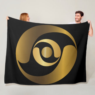 Ancient Alien Mysteries Gold Crop Circle Fleece Blanket