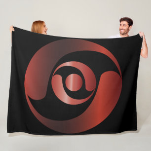 Ancient Alien Mysteries Red Crop Circle Fleece Blanket