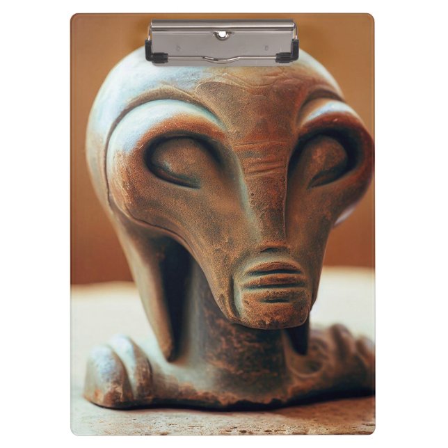 Ancient Alien Statue Clipboard (Front)