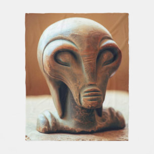 Ancient Alien Statue Fleece Blanket