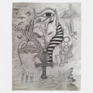 Ancient Aliens , Anubis Fleece Blanket
