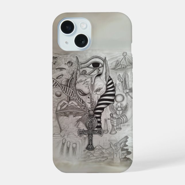 Ancient Aliens , Anubis iPhone 15 Case (Back)