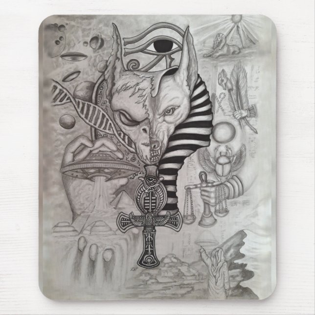 Ancient Aliens , Anubis Mouse Pad (Front)