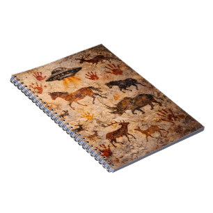 Ancient aliens, cave art UFO mystery spiral notebo Notebook