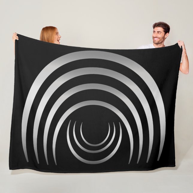 Ancient Aliens Silver Crop Circle Fleece Blanket (In Situ)