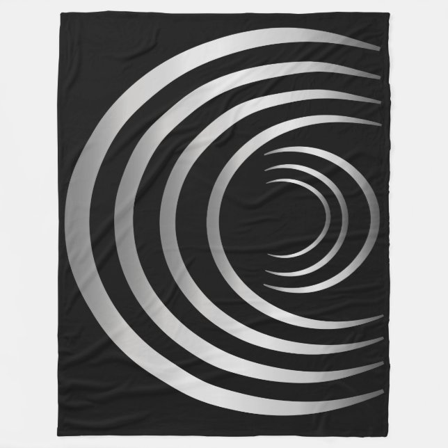 Ancient Aliens Silver Crop Circle Fleece Blanket (Front)