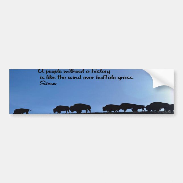 Ancient American Indian proverb Bumper Sticker (Front)