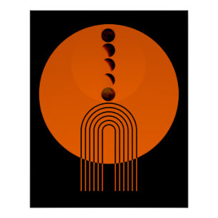 Ancient Arch Century Moon Planet Poster