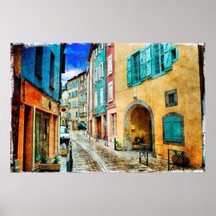 Ancient architecture art poster