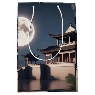 Ancient arrow tower building medium gift bag