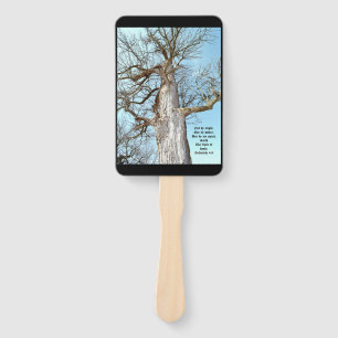 Ancient Ash Zechariah 4:6  Hand Fan