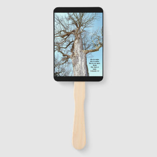 Ancient Ash Zechariah 4:6 Hand Fan