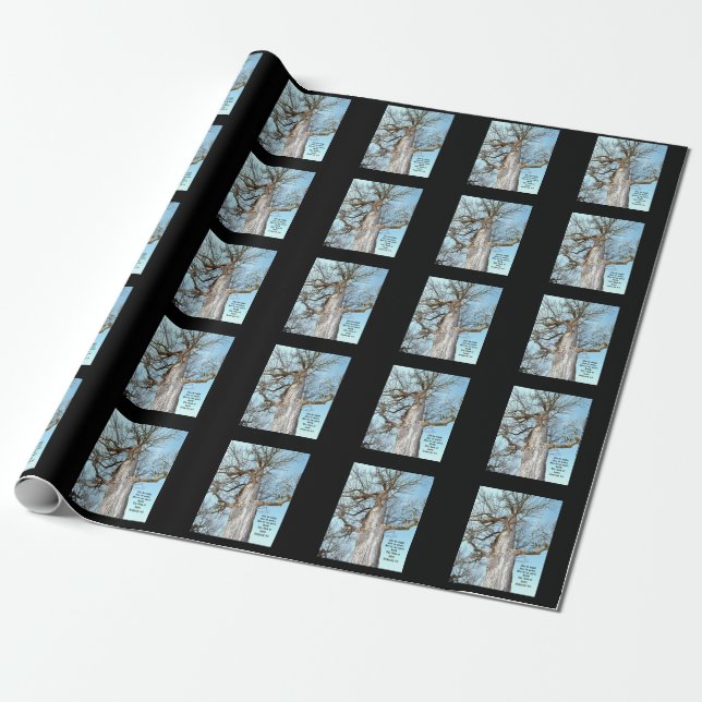 Ancient Ash Zechariah 4:6  Wrapping Paper (Unrolled)