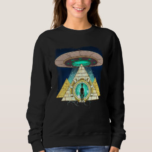 Ancient Astronaut Egyptian Pyramid Alien Conspirac Sweatshirt