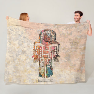 Ancient Astronaut Pictograph Fleece Blanket
