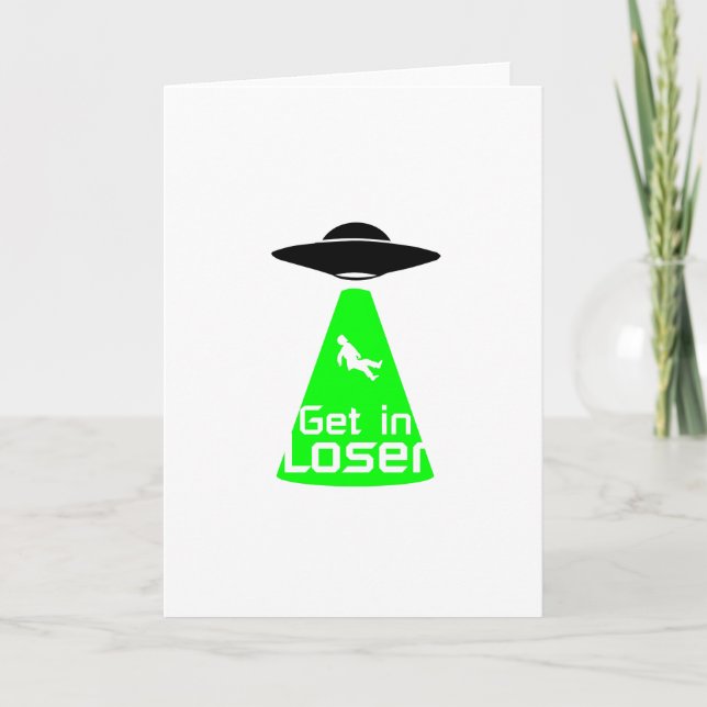 Ancient Astronaut Theorist Alien Funny Birthday Card (Front)